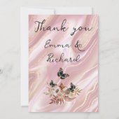 Bouquet floral blooming garden bedankkaart (Achterkant)