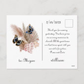 Bouquet floral blooming garden feestdagenkaart (Achterkant)