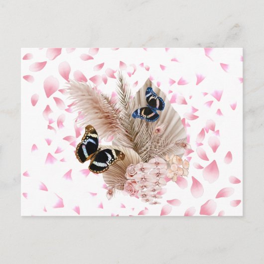 Bouquet floral blooming garden feestdagenkaart (Voorkant)