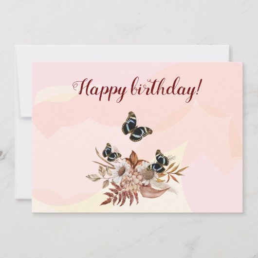 Bouquet floral blooming garden kaart (Voorkant)