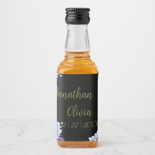 Bouquet floral blooming garden likeurfles etiket (Voorkant)