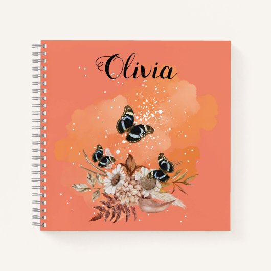 Bouquet floral blooming garden notitieboek (Voorkant)