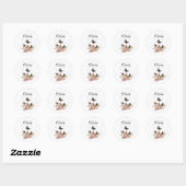 Bouquet floral blooming garden ronde sticker (Vel)