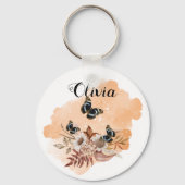 Bouquet floral blooming garden sleutelhanger (Voorkant)