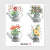 Bouquet floral blooming garden sticker (Vel)
