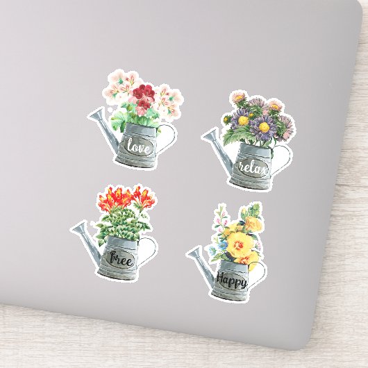 Bouquet floral blooming garden sticker (Detail)