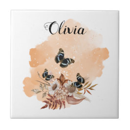 Bouquet floral blooming garden tegeltje