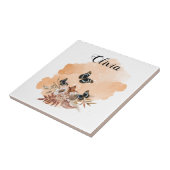 Bouquet floral blooming garden tegeltje (Zijkant)