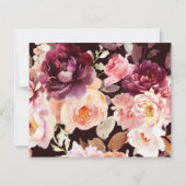 Bouquet Floral Burgundy QR code Details Wedding  (Achterkant)