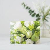Bouquet from different white seasonal flower briefkaart (Staand voorkant)