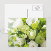 Bouquet from different white seasonal flower briefkaart (Voorkant / Achterkant)