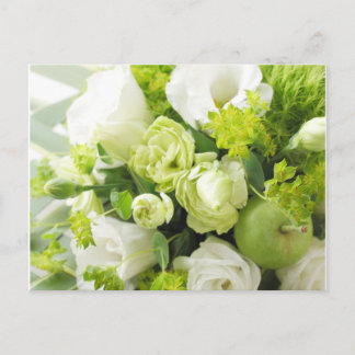 Bouquet from different white seasonal flower briefkaart