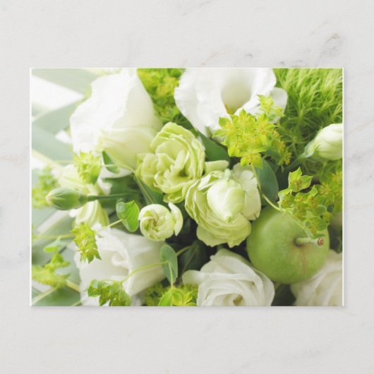 Bouquet from different white seasonal flower briefkaart (Voorkant)