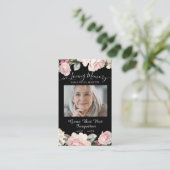 Bouquet Funeral Memorial Prayer Photo Card Visitekaartje (Staand voorkant)