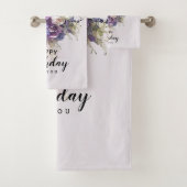 Bouquet | Gepersonaliseerd vogelkalligrafie Bad Handdoek (Insitu)