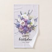 Bouquet | Gepersonaliseerd vogelkalligrafie Bad Handdoek (Handdoek)