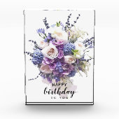  Bouquet | Gepersonaliseerd vogelkalligrafie Fotoblokken (Voorkant)