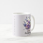  Bouquet | Gepersonaliseerd vogelkalligrafie Koffiemok (Voorkant rechts)