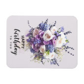  Bouquet | Gepersonaliseerd vogelkalligrafie Magneet (Horizontaal)