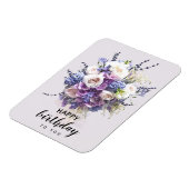  Bouquet | Gepersonaliseerd vogelkalligrafie Magneet (Linkerzijde)