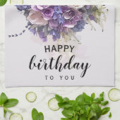  Bouquet | Gepersonaliseerd vogelkalligrafie Theedoek (Gevouwen)