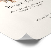 Bouquet gooien neutrale bruiloft receptie informat poster (Hoek)