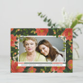 Bouquet Holiday-fotokaart Feestdagenkaart (Staand voorkant)