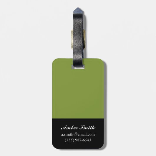 Bouquet in Border I Bagagelabel (Achterkant verticaal)