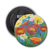 Bouquet in Border I Button Flesopener (Voorkant)