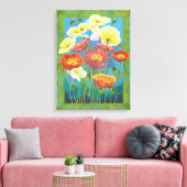 Bouquet in Border I Canvas Afdruk (Insitu (Woonkamer))