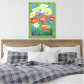 Bouquet in Border I Canvas Afdruk (Insitu (Slaapkamer))