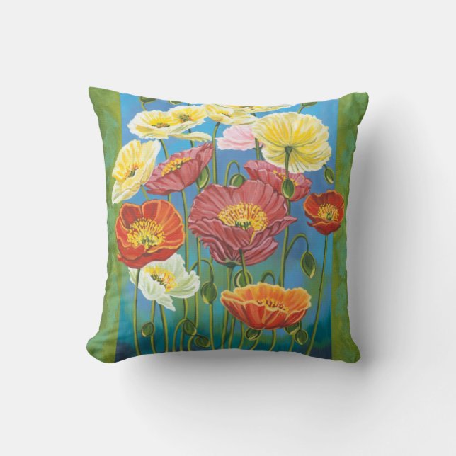 Bouquet in Border I Kussen (Voorkant)