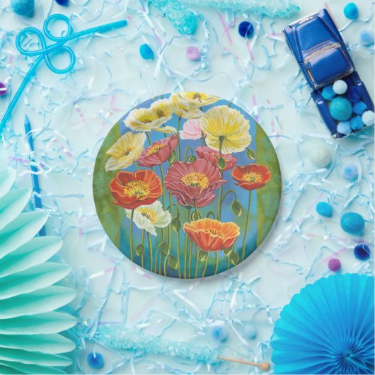 Bouquet in Border I Papieren Bordje (Feest)