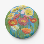 Bouquet in Border I Papieren Bordje (Voorkant)