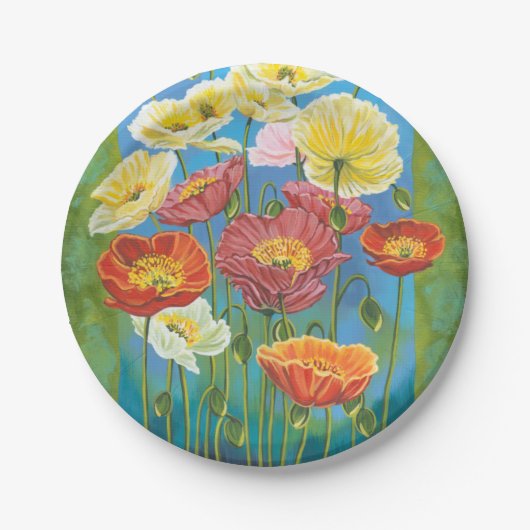 Bouquet in Border I Papieren Bordje (Voorkant)