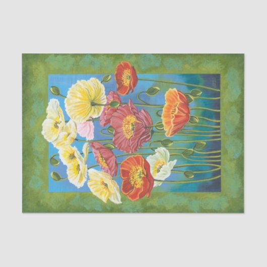 Bouquet in Border I Tissuepapier (Voorkant)