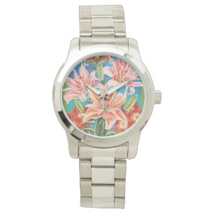 Bouquet in Border II Horloge