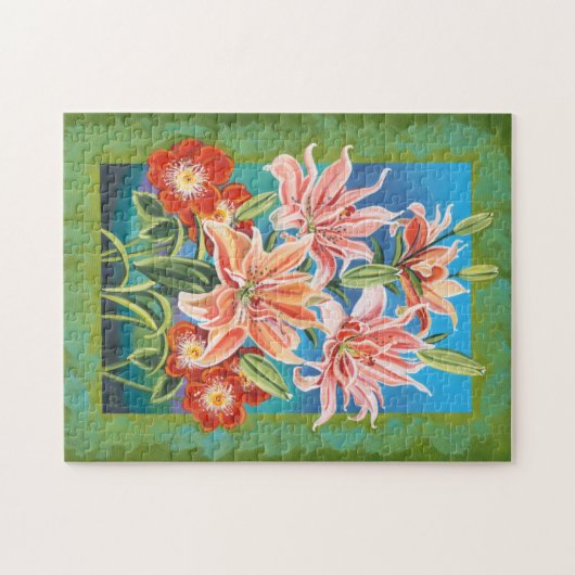 Bouquet in Border II Legpuzzel (Horizontaal)