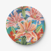 Bouquet in Border II Papieren Bordje (Voorkant)