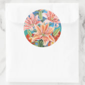 Bouquet in Border II Ronde Sticker (Tas)