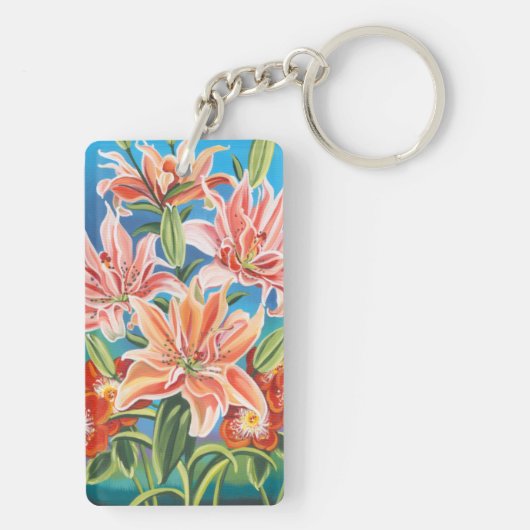 Bouquet in Border II Sleutelhanger (achterkant)