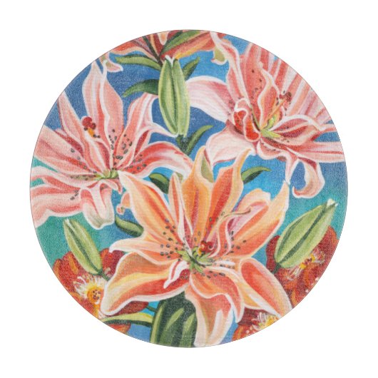 Bouquet in Border II Snijplank (Voorkant)