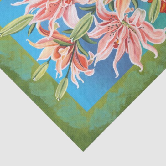 Bouquet in Border II Tissuepapier (Detail)