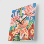 Bouquet in Border II Vierkante Klok (Hoek)