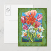 Bouquet in Border III Briefkaart (Voorkant / Achterkant)