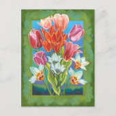 Bouquet in Border III Briefkaart (Voorkant)