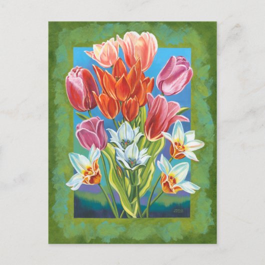 Bouquet in Border III Briefkaart (Voorkant)