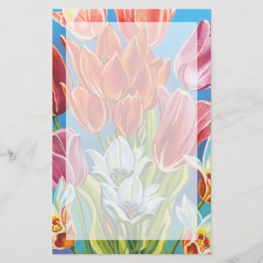 Bouquet in Border III Briefpapier (Voorkant)