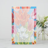 Bouquet in Border III Briefpapier (Staand voorkant)