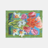 Bouquet in Border III Fleece Deken (Voorkant (Horizontaal))